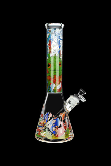 Wormhole Glass Beaker Water Pipe - Psychedelic Forest - Wormhole Glass Beaker Water Pipe - Psychedelic Forest