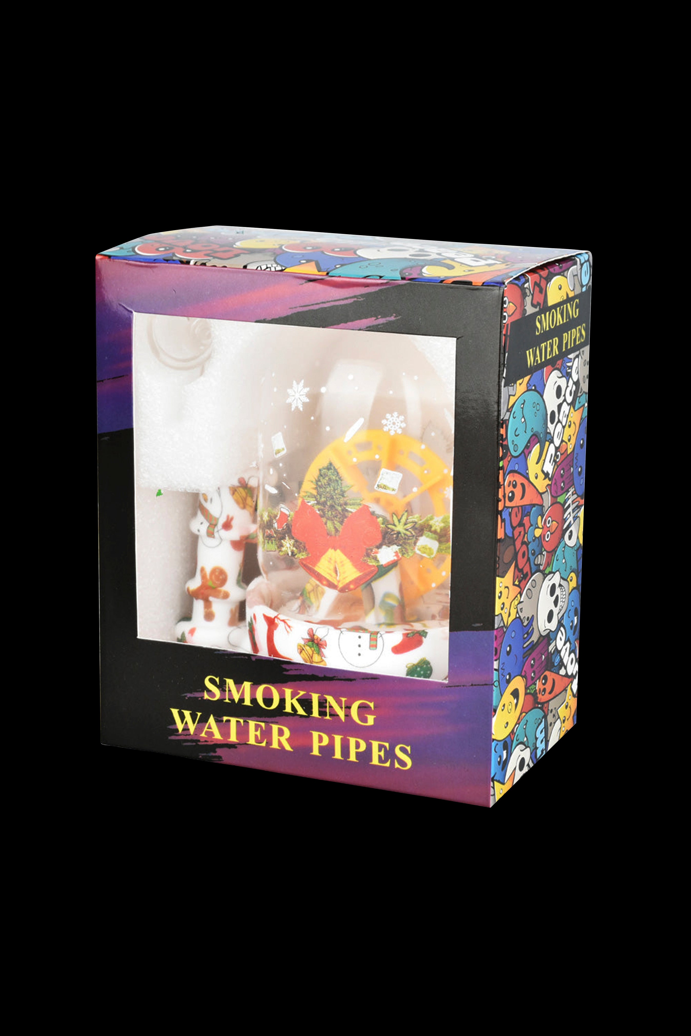 Box for smoking water pipes with a festive, illuminated display inside.
