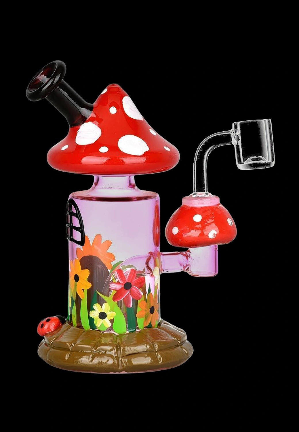 Magic Shroom Garden Glow In The Dark Glass Dab Rig