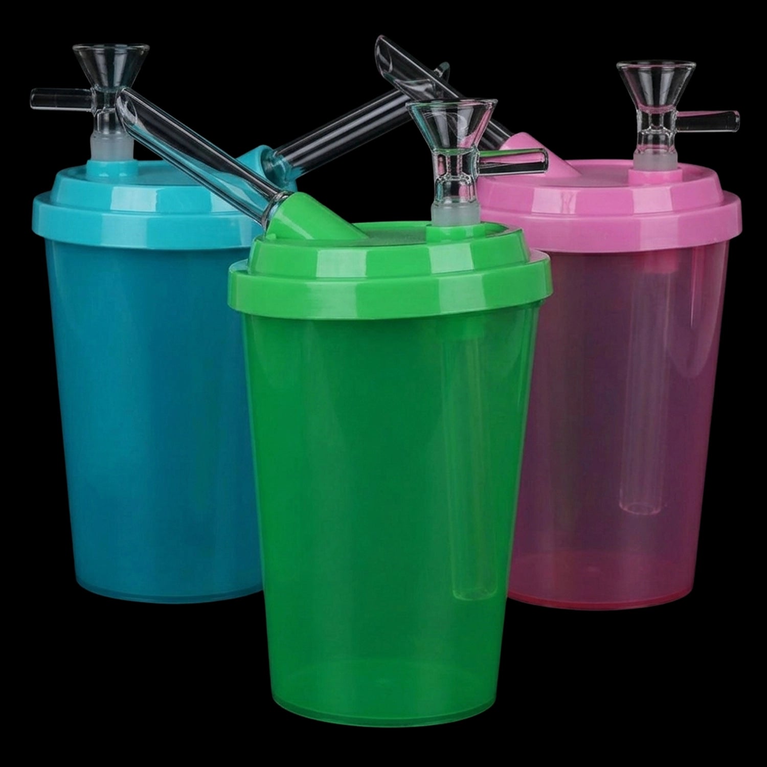 Secret Sip Coffee Cup Acrylic Bubbler - 7" / 14mm F / Colors Vary