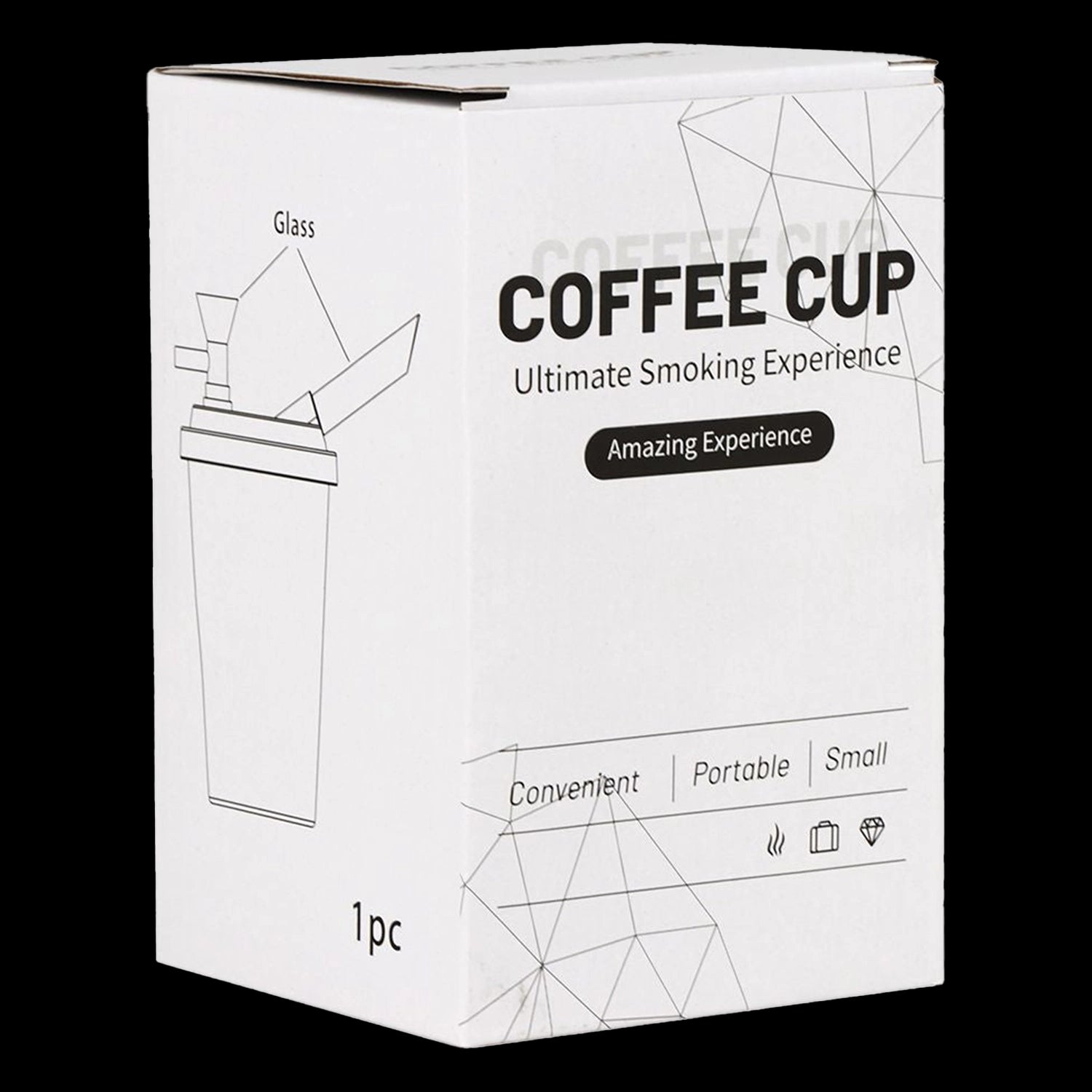 Secret Sip Coffee Cup Acrylic Bubbler - 7" / 14mm F / Colors Vary