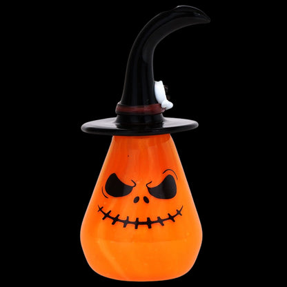 Behold The Pumpkin Witch Glass Hand Pipe - 3.75"