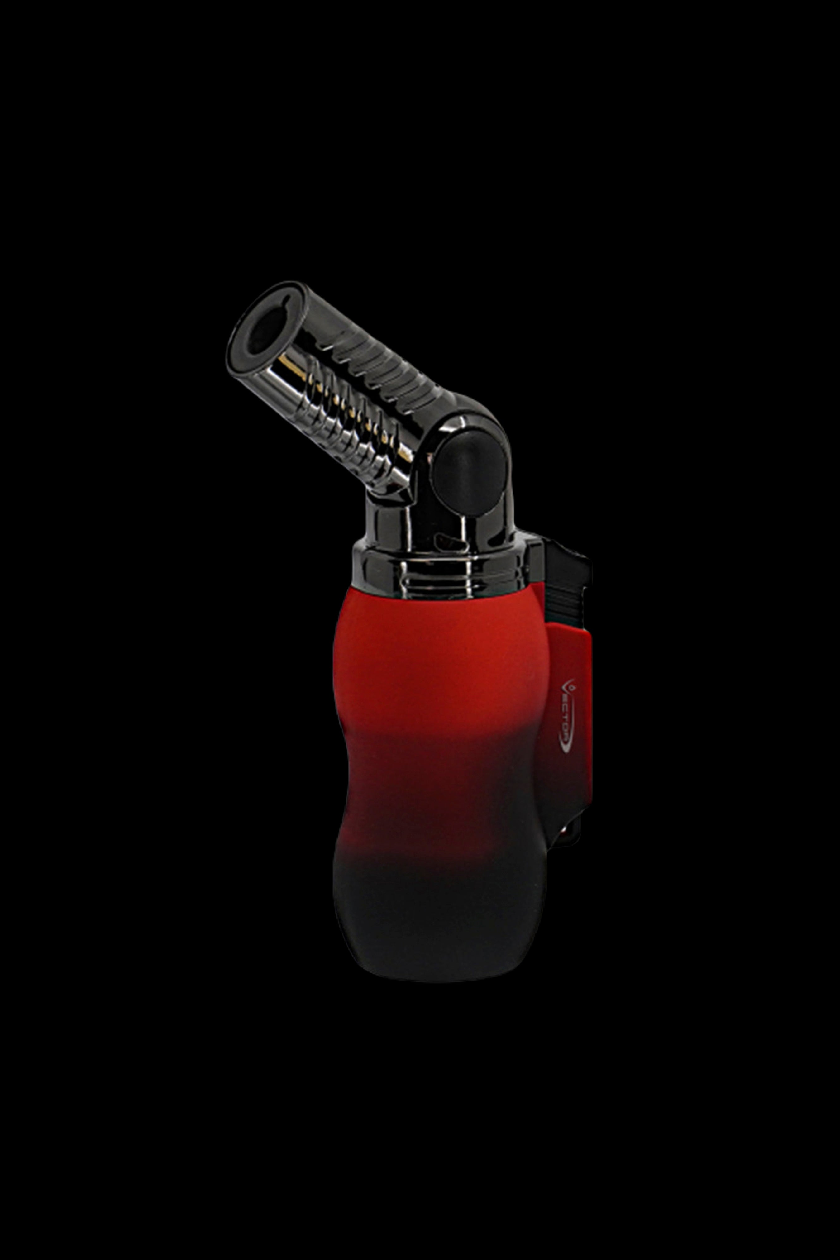 Red butane torch lighter for dabbing cannabis concentrates.