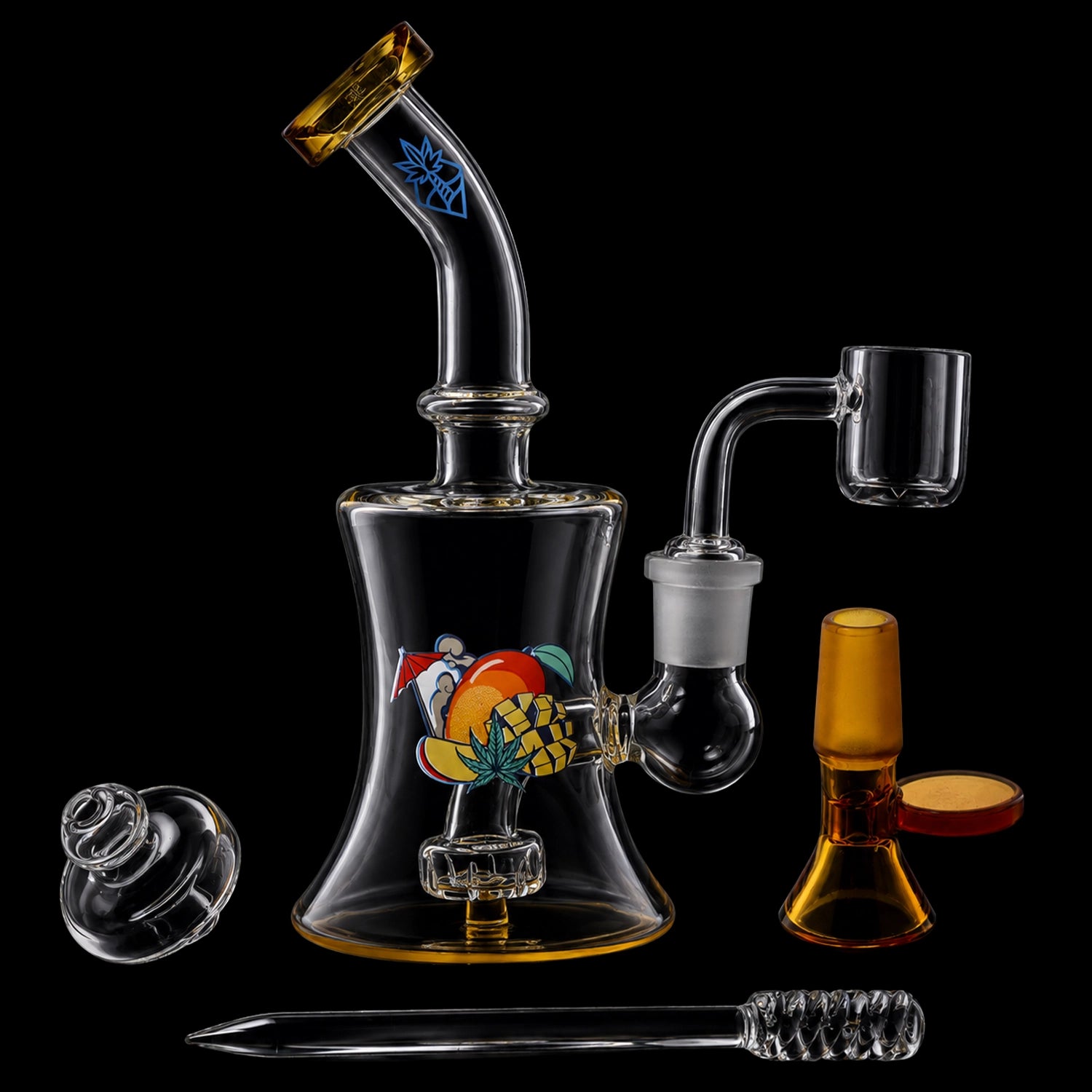 Cabana Cannabis Co. Ahoy Dab Rig Yellow - 6in