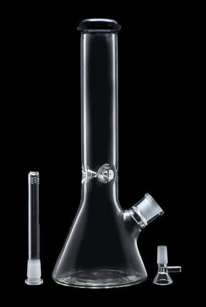 Smoke Cartel Beaker with Color Mouthpiece & Ice Pinch Bong - 14 in.