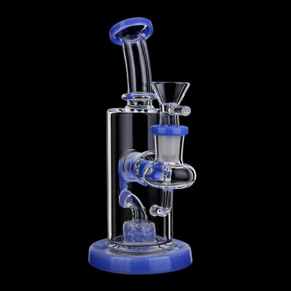 Smoke Cartel Bent Neck Recycler with Perc Bong - 6.5 in.