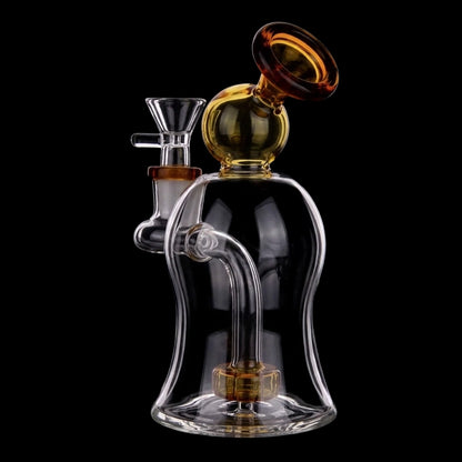 Smoke Cartel Bubble Bent Neck with Showerhead Bubbler Bong - 6 in.