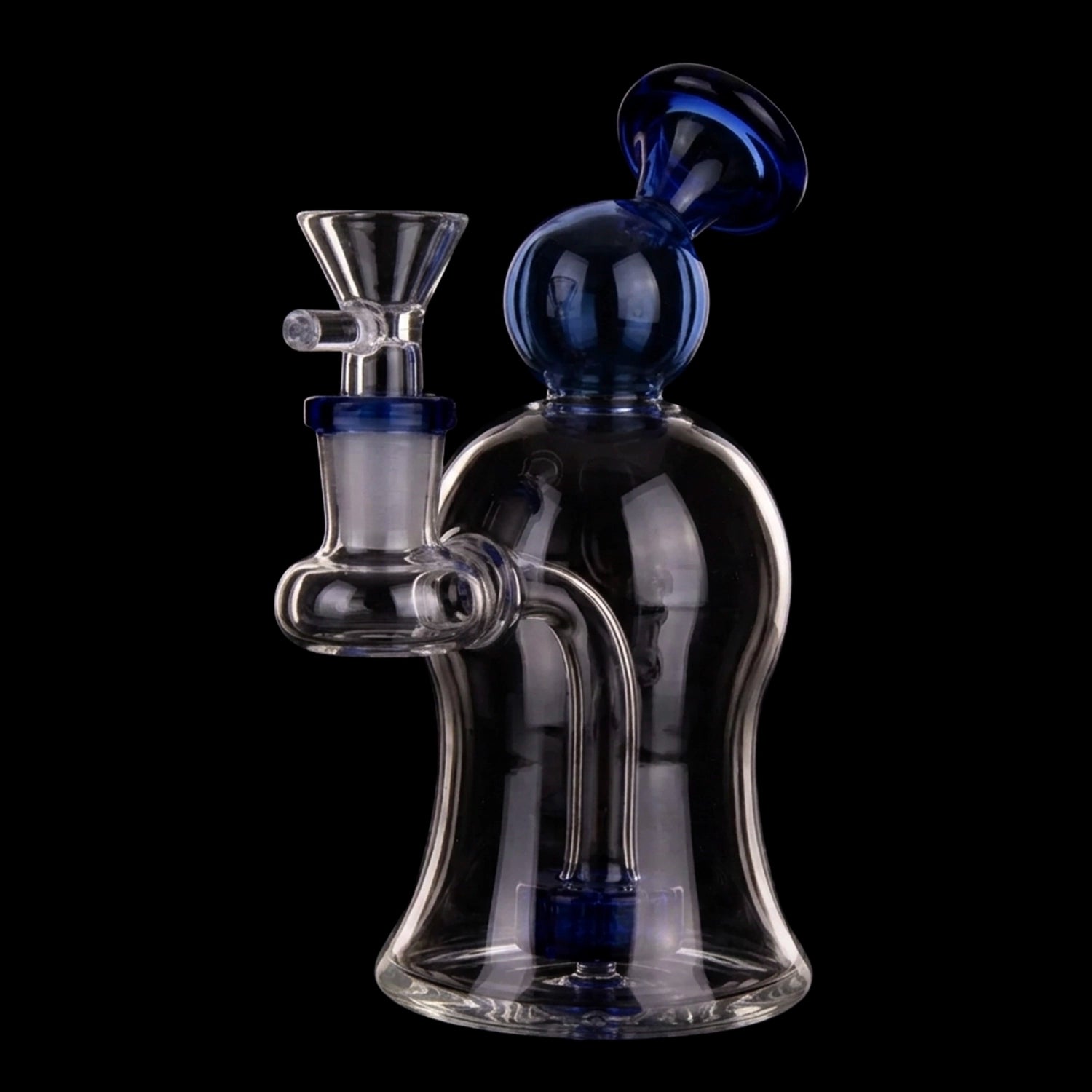 Smoke Cartel Bubble Bent Neck with Showerhead Bubbler Bong - 6 in.
