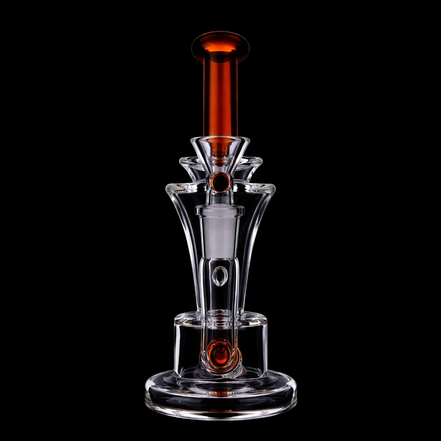 Smoke Cartel Bent Neck with Colored Inline Perc Bong - 6.7 in.