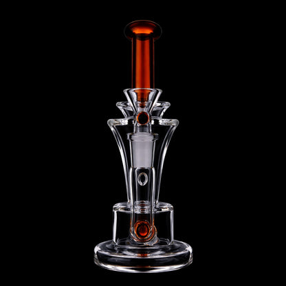 Smoke Cartel Bent Neck with Colored Inline Perc Bong - 6.7 in.