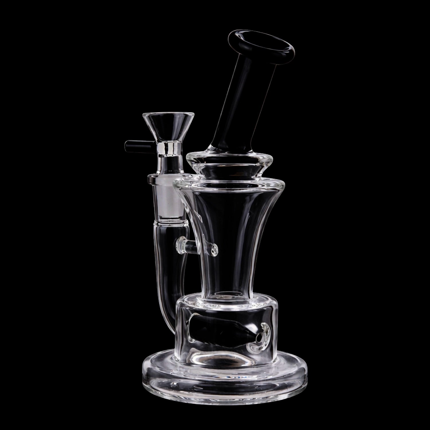 Smoke Cartel Bent Neck with Colored Inline Perc Bong - 6.7 in.