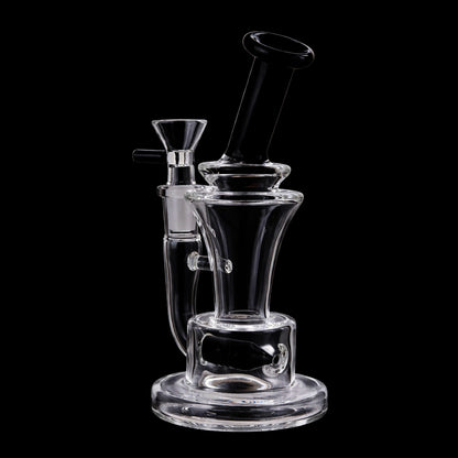 Smoke Cartel Bent Neck with Colored Inline Perc Bong - 6.7 in.