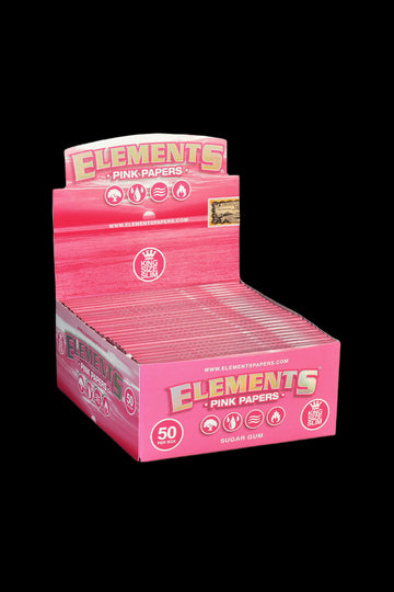 Elements Pink Rolling Papers - King Size Slim - 50 Pack - Elements Pink Rolling Papers - King Size Slim - 50 Pack