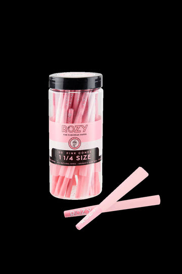 Rozy Pink 1 ¼ Size Pre-Rolled Cones – 50 Pack - Rozy Pink 1 ¼ Size Pre-Rolled Cones – 50 Pack
