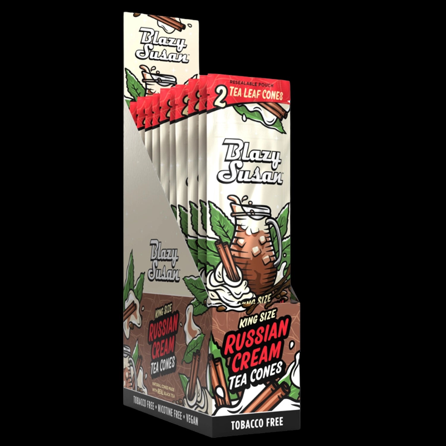 Blazy Susan Russian Cream Tea Leaf Cones - Display Box