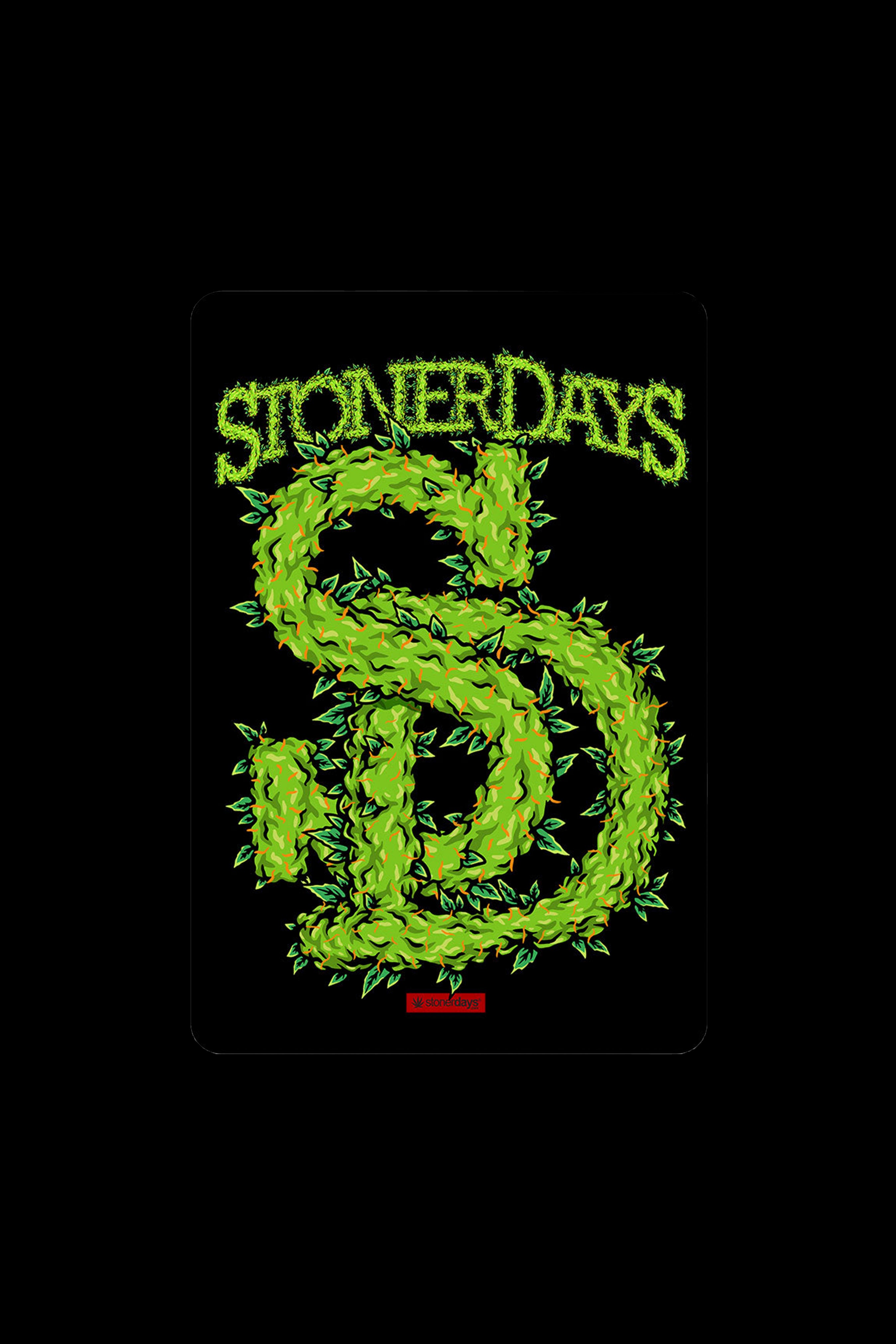 Graphic of cannabis leaves forming the letter "S" with the text "STONERDAYS" above, likely a brand logo for cannabis products or accessories.