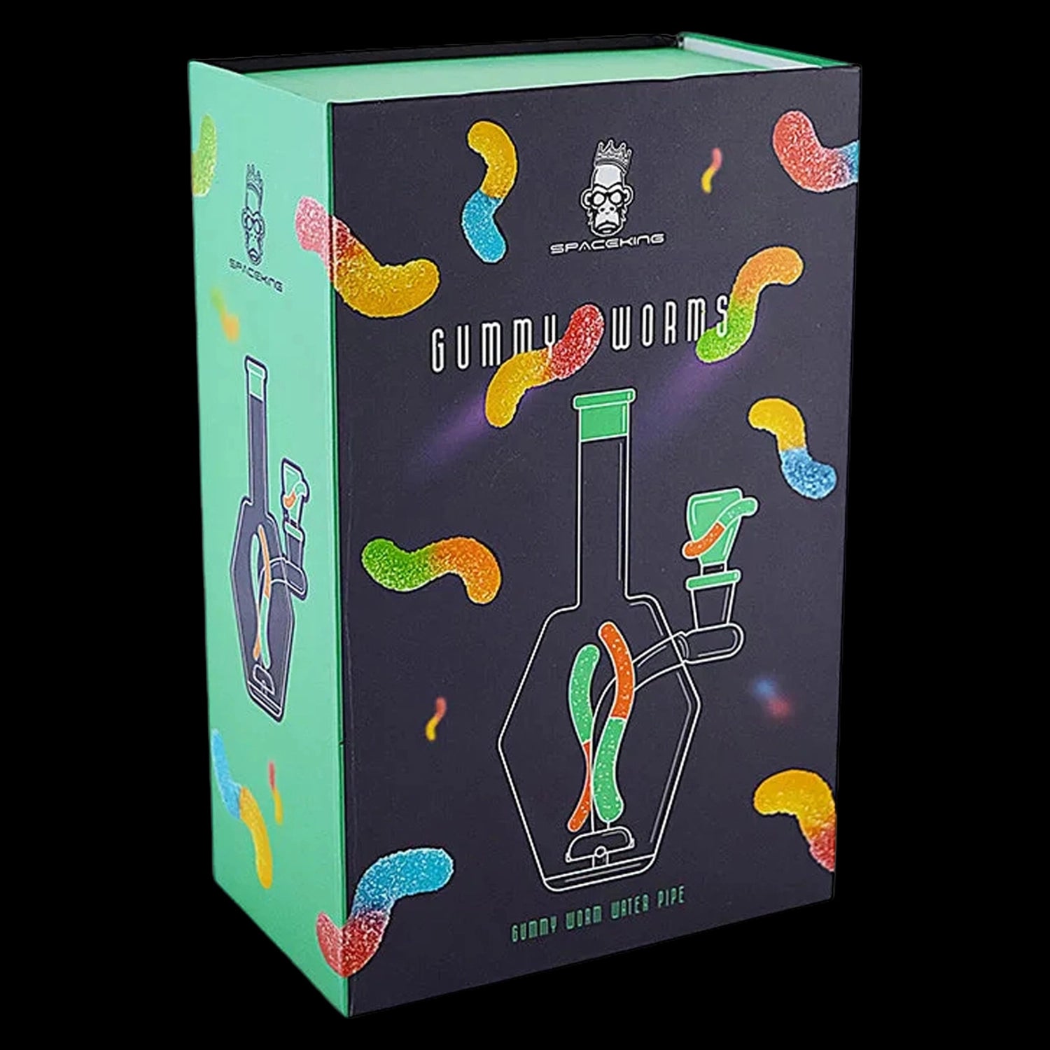 BDD Wholesale Space King Gummy Worms Water Pipe