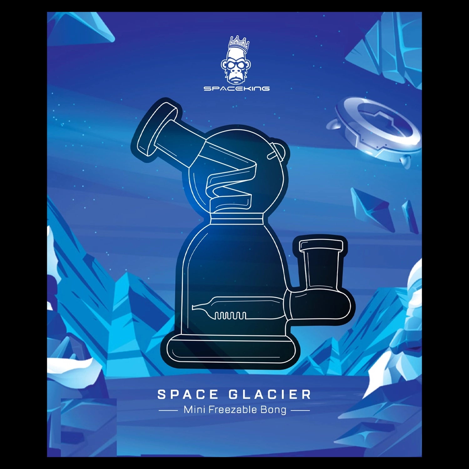 Space King Glass - 'Space Glacier' Freezable Bong