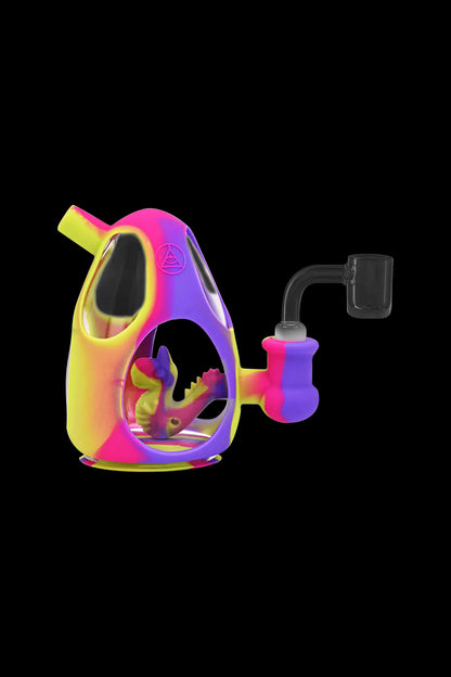 Colorful silicone oil rig with a glass bowl.