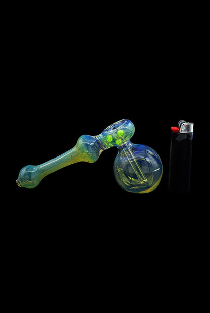LA Pipes Fumed Bubbler Pipe - The Silver Hammer