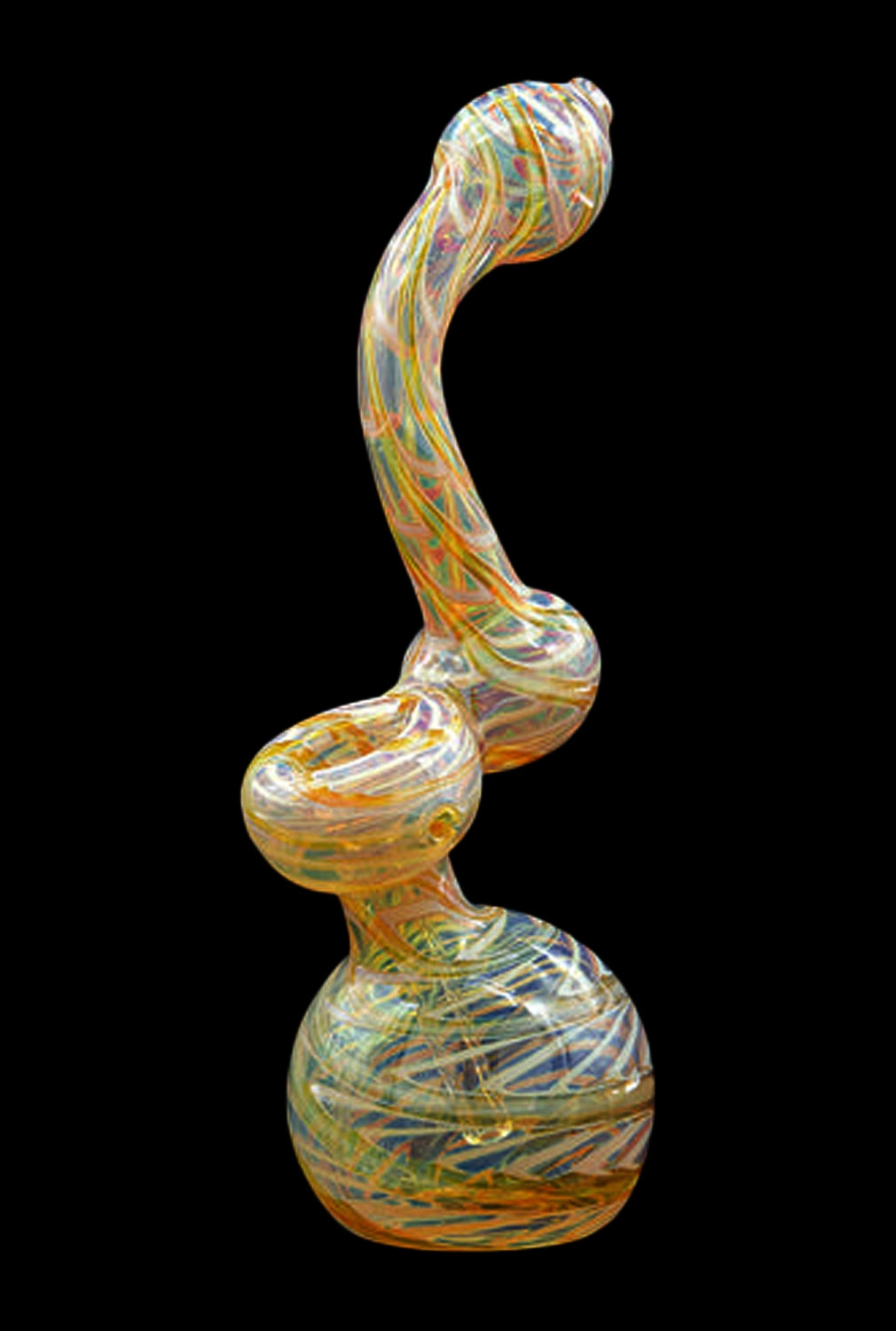 LA Pipes Color Raked Fumed Sherlock Bubbler Pipe