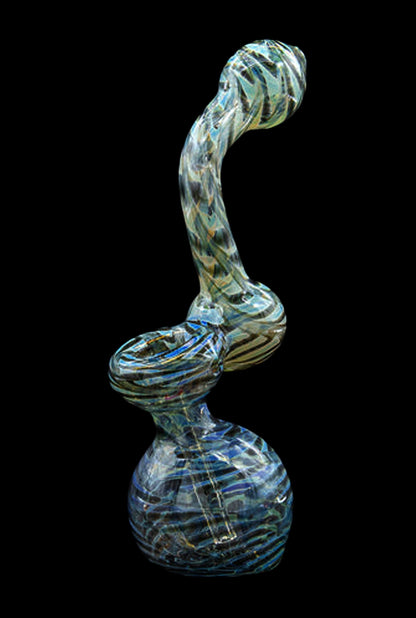 LA Pipes Color Raked Fumed Sherlock Bubbler Pipe