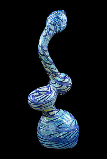 LA Pipes Color Raked Fumed Sherlock Bubbler Pipe