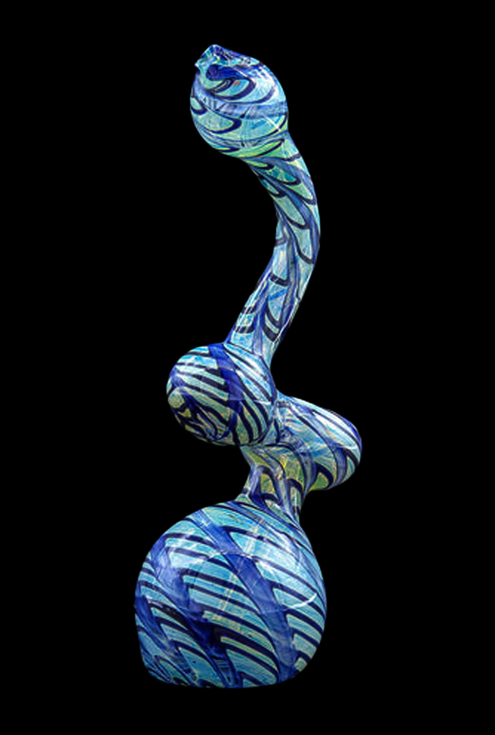 LA Pipes Color Raked Fumed Sherlock Bubbler Pipe