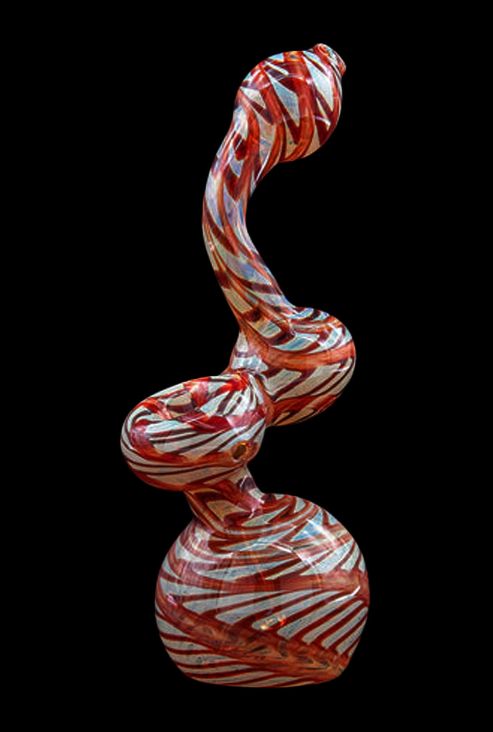LA Pipes Color Raked Fumed Sherlock Bubbler Pipe