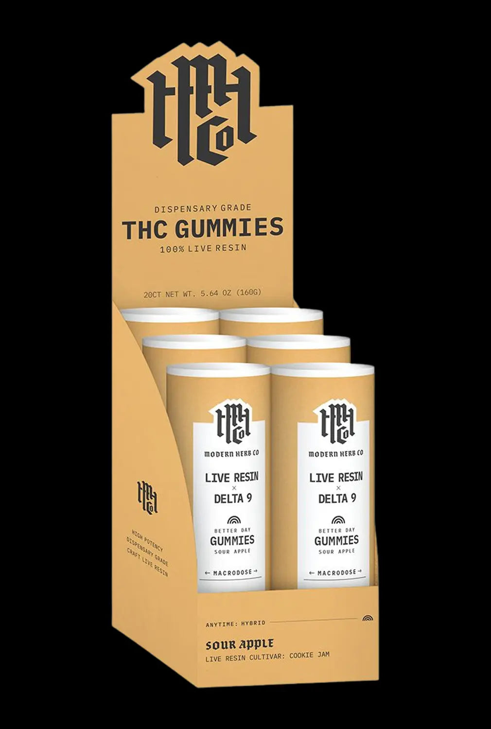 Modern Herb Co Live Resin Delta 9 Macrodose Gummies | 400mg | 20pc | 6pk Display