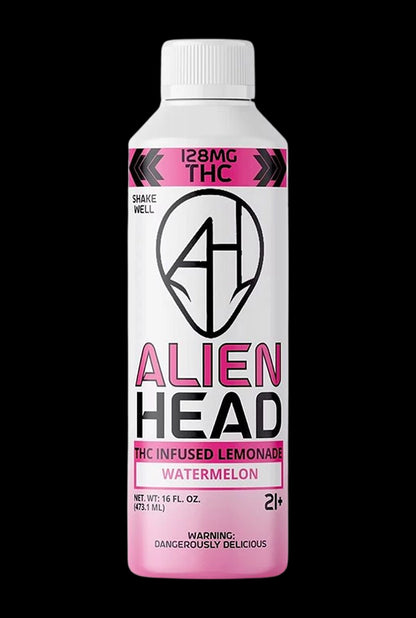 Alien Head D9 THC Lemonade | Watermelon | 16oz | 128mg | 4ct Display