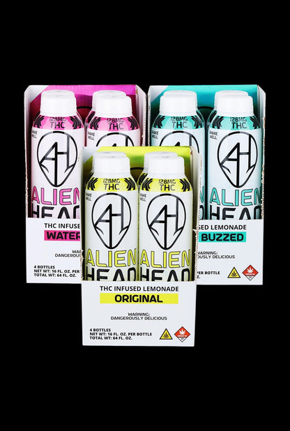 Alien Head D9 THC Lemonade | Watermelon | 16oz | 128mg | 4ct Display