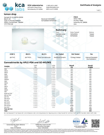 WNC CBD THCA Badder - 3.5g