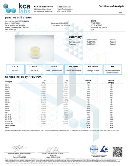 WNC CBD THCA Badder - 3.5g