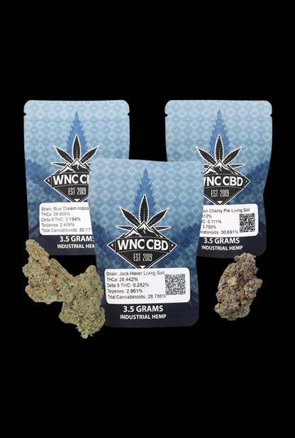 WNC CBD High THCA Indoor Living Soil Flower | 3.5g