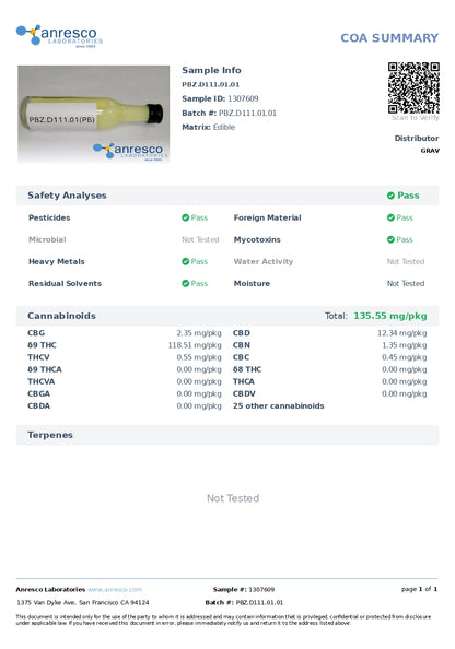 GRAV Cannabis Spirit D9 THC Flavor Shot | 50mL | 100mg