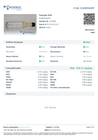GRAV Cannabis Spirit D9 THC Flavor Shot | 50mL | 100mg