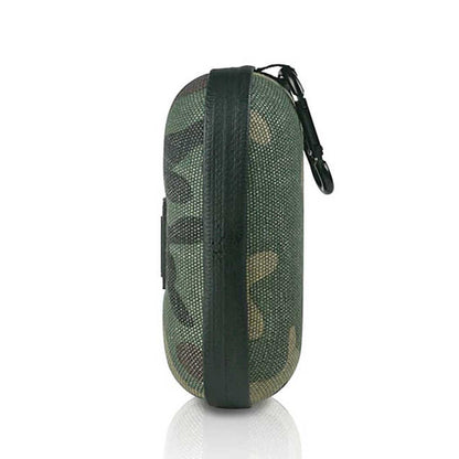 Side view of a camo-patterned RYOT Hardcase with zip seam and clip, photographed against a white background.
