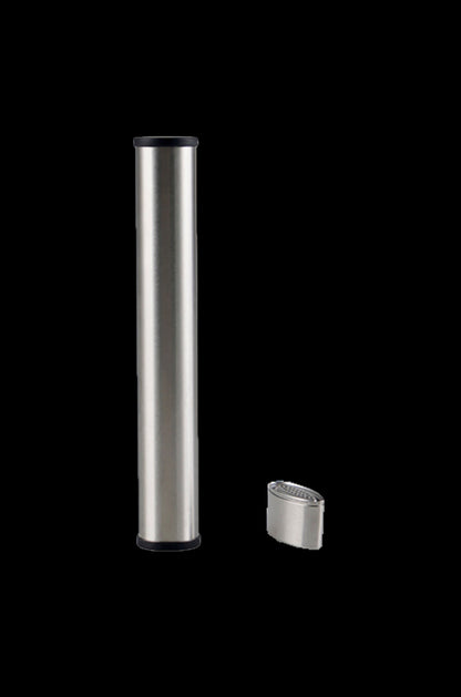 Silver cannabis oil vaporizer pen and separate cartridge.