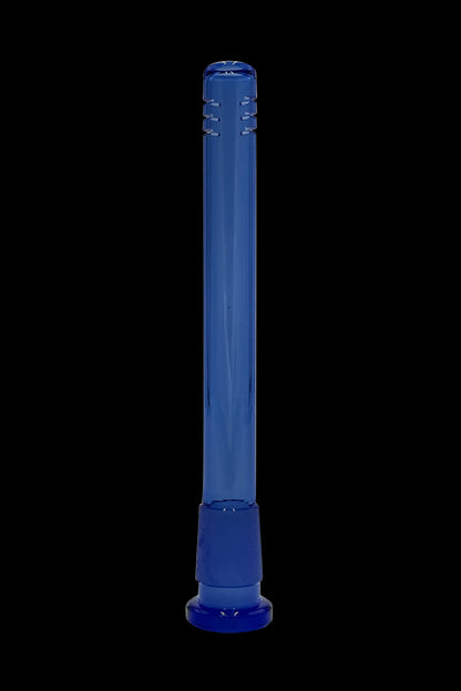 Blue glass cannabis pipe.