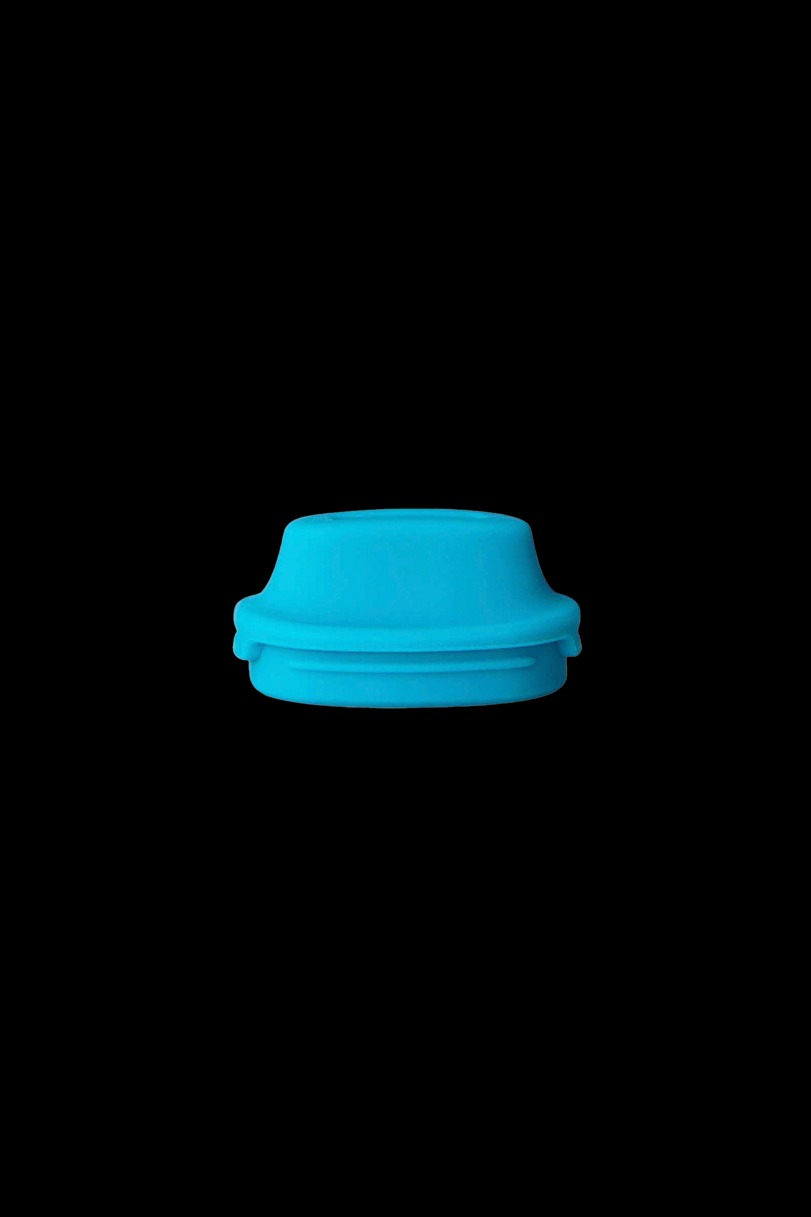 Blue silicone cannabis concentrate container.