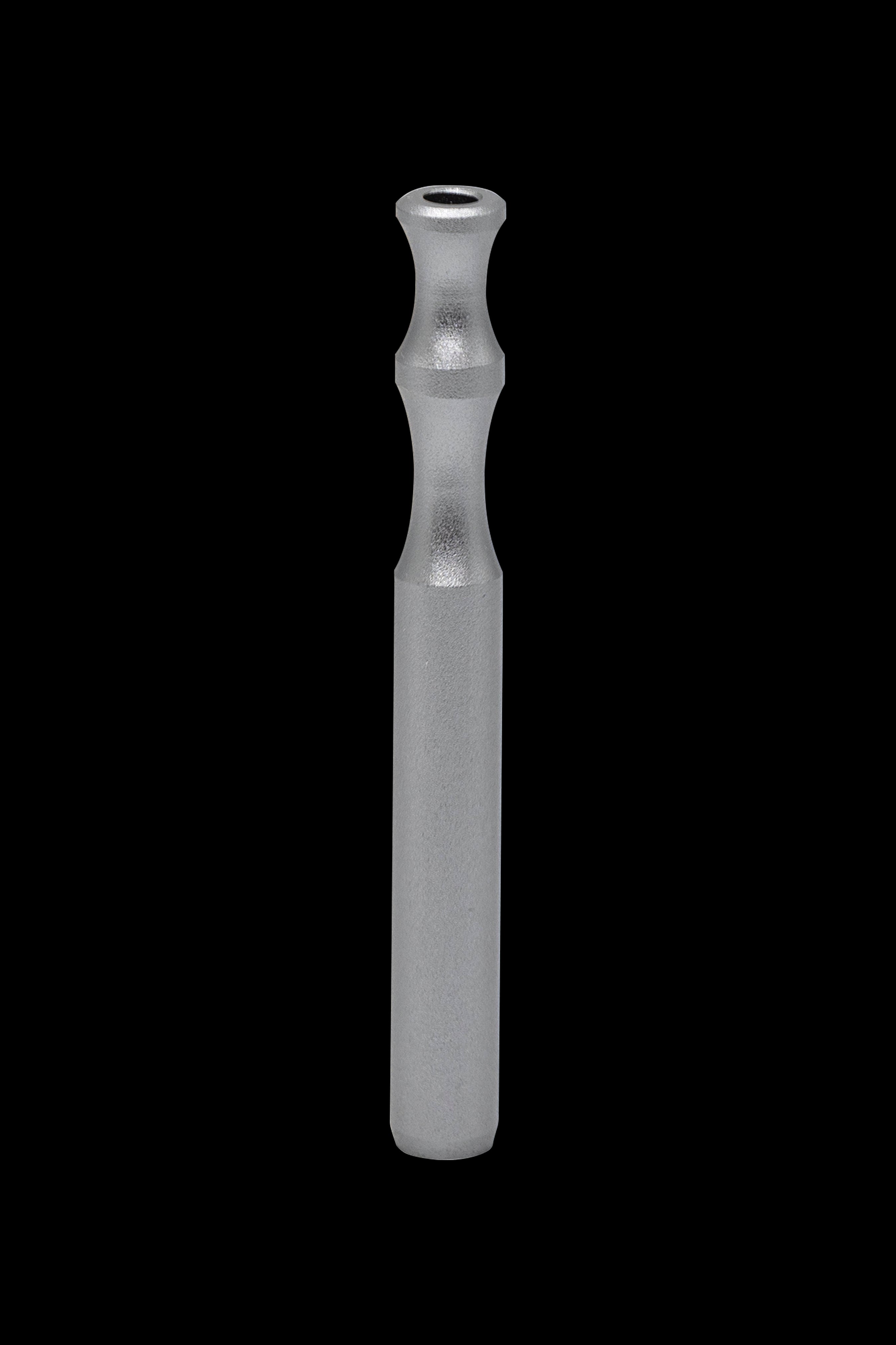Silver cannabis dab tool with looped handle.