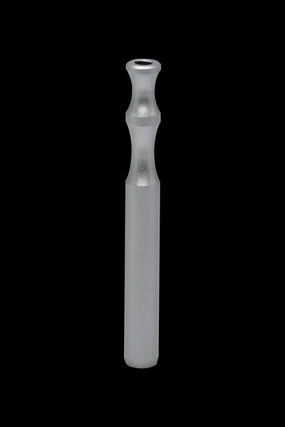 Silver cannabis dab tool with looped handle.