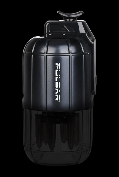 Front view of the black Pulsar Dabtron 2.0 Electric Dab Rig | 1500mAh against a black background, glossy logo visible.