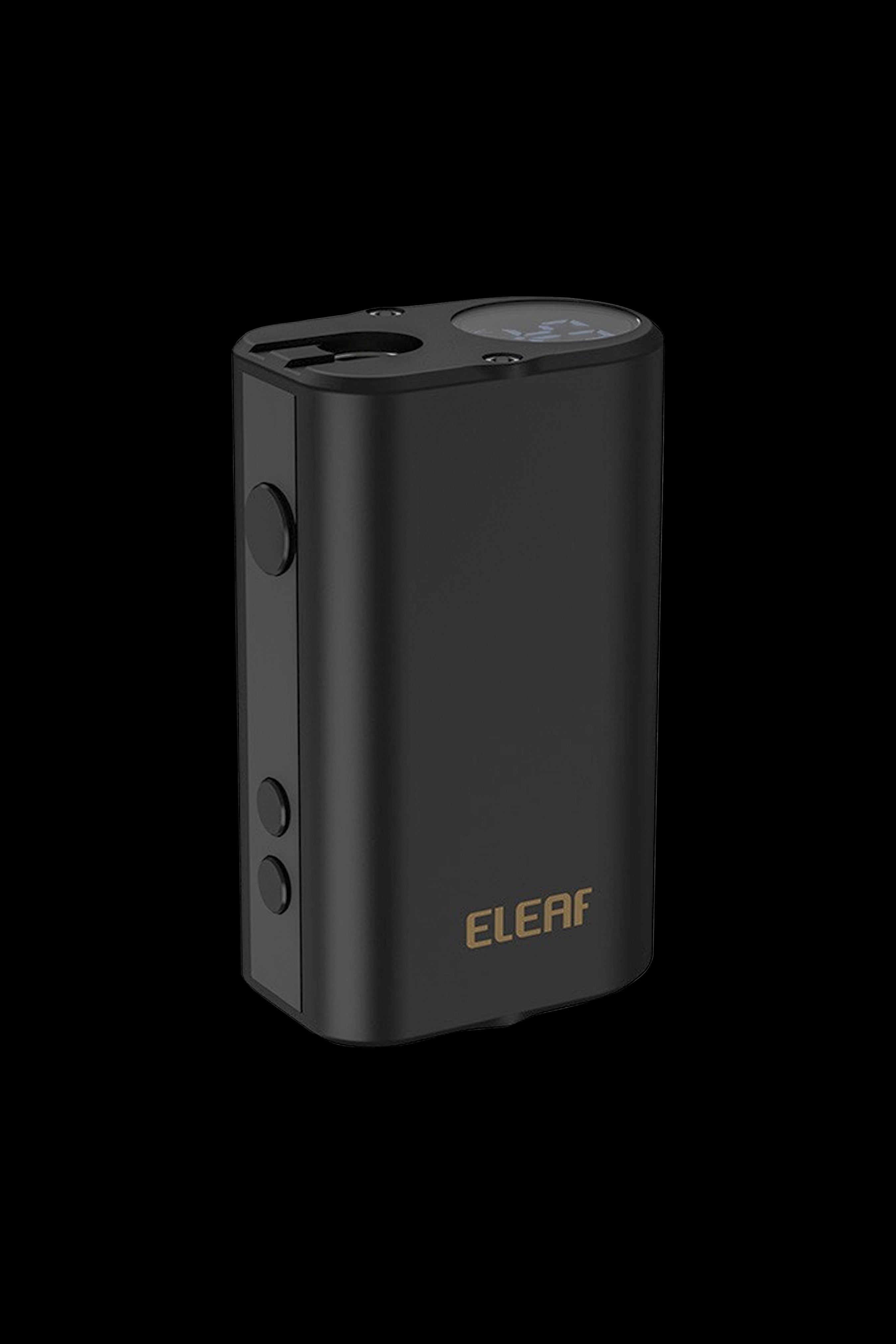 Black cannabis vape mod with digital display.