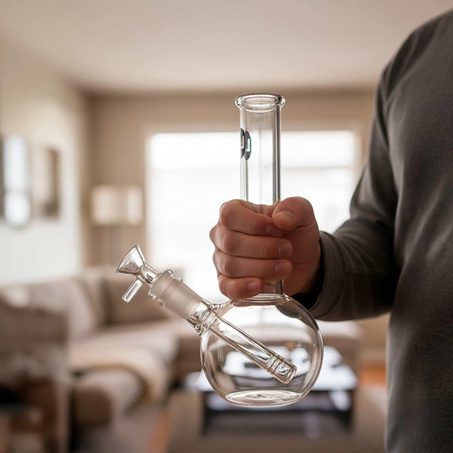 LA Pipes Bubble Base Basic Bong - Simple Guy