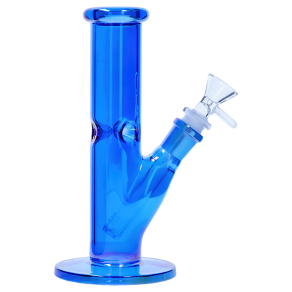 Smoke Cartel Neon Straight Tube with Ice Pinch Bong
