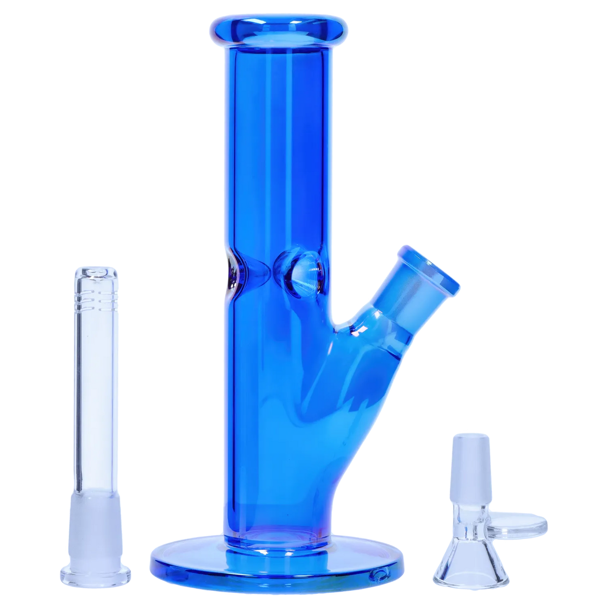 Smoke Cartel Neon Straight Tube with Ice Pinch Bong