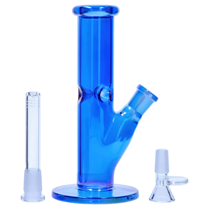 Smoke Cartel Neon Straight Tube with Ice Pinch Bong