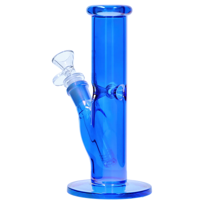 Smoke Cartel Neon Straight Tube with Ice Pinch Bong